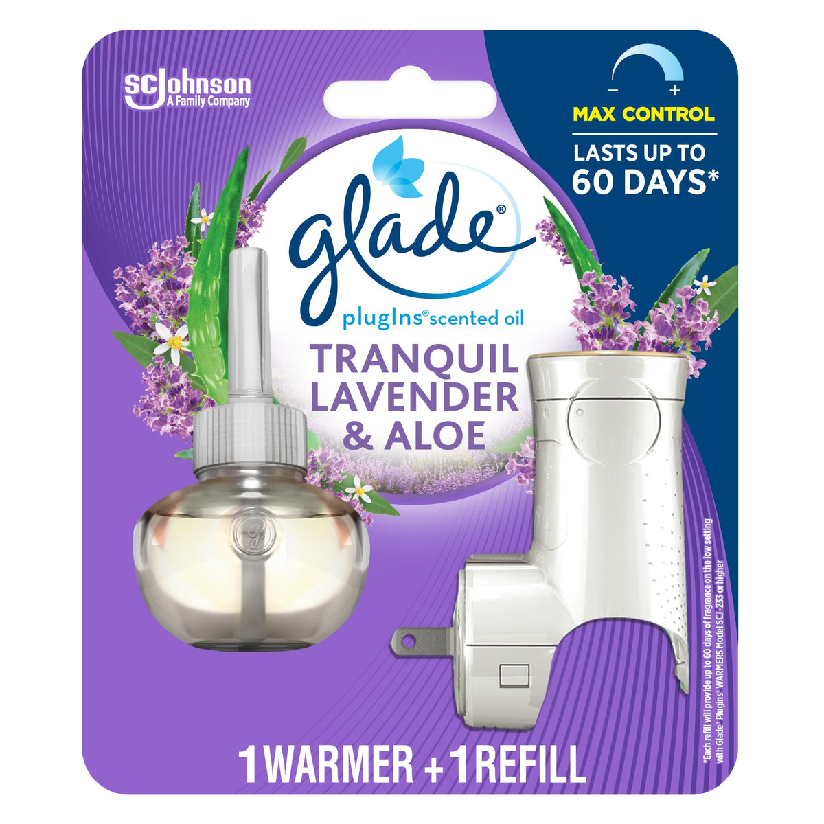 Glade PlugIns Air Freshener Tranquil Lavender & Aloe Starter Kit