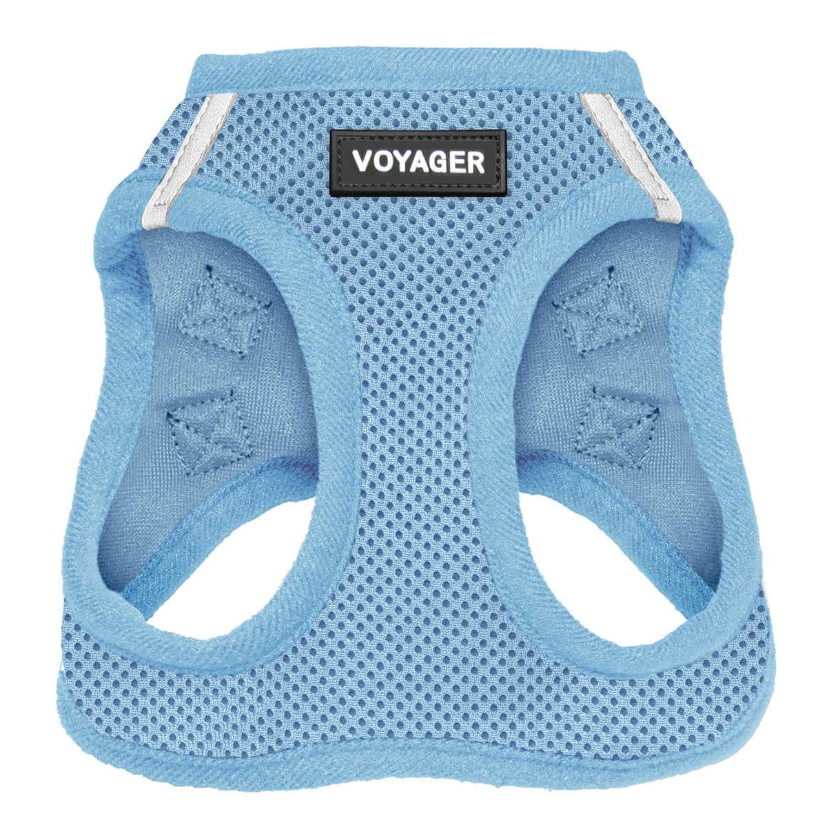 Voyager Step-in Air Dog Harness - All Weather Mesh, Reflective, No Pull Harness for Small, Medium Dogs, Cats - Secure with Hook & Loop Fastener, Buckle, Double D-Rings - Baby Blue, XXXS