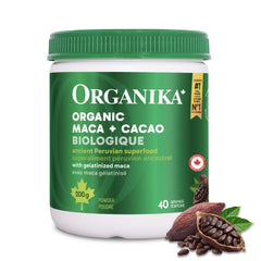 Organika Organic Maca and Cacao Powder- Gelatinized for Easy Absorption, Adaptogenic- 200g