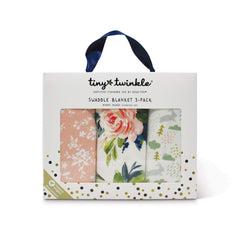 Tiny Twinkle Kaffle Swaddle Blanket 3 Pack - Soft and Silky Baby Blanket to Wrap Newborns - Receiving Blanket Gift - Large 47 x 47 Size
