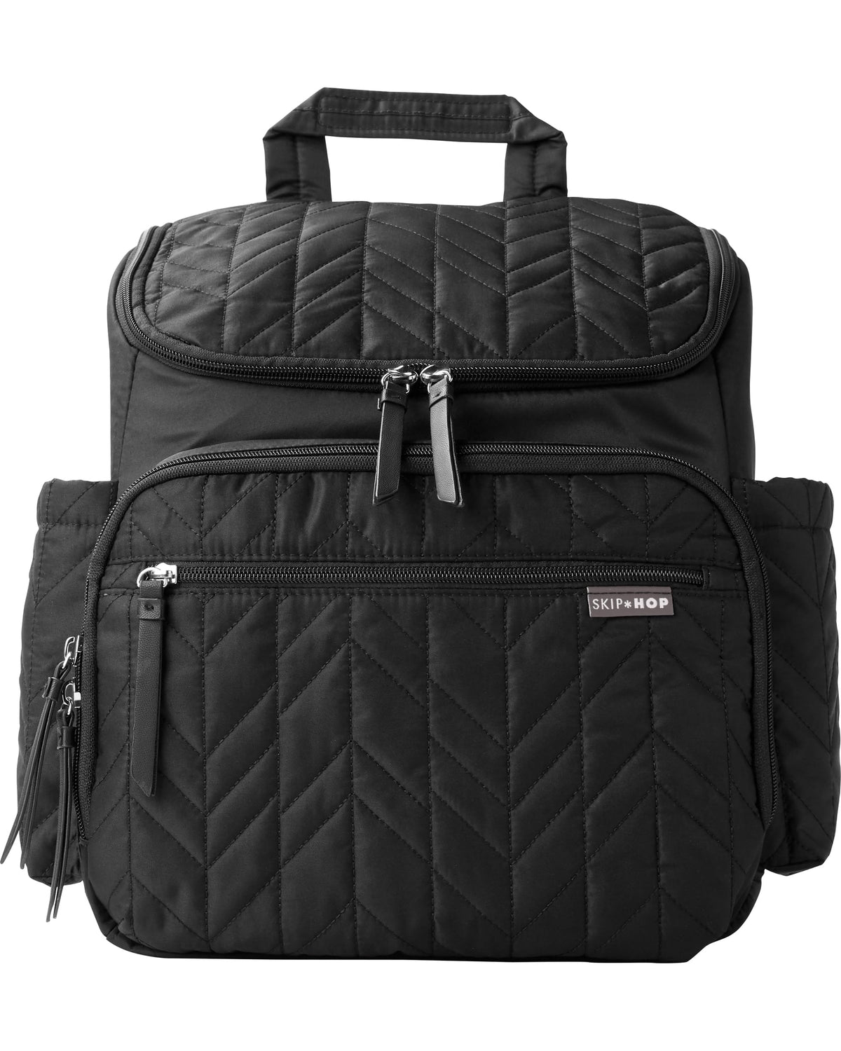 Skip Hop Diaper Bag Backpack: Forma, Multi-Function Baby Travel Bag with Changing Pad & Stroller Attachment, Black