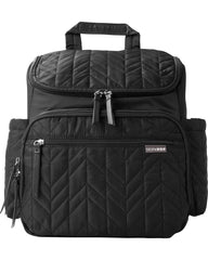 Skip Hop Diaper Bag Backpack: Forma, Multi-Function Baby Travel Bag with Changing Pad & Stroller Attachment, Black