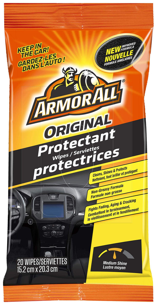 Armor All 18254 Original Protectant Wipes, Pouch, 1