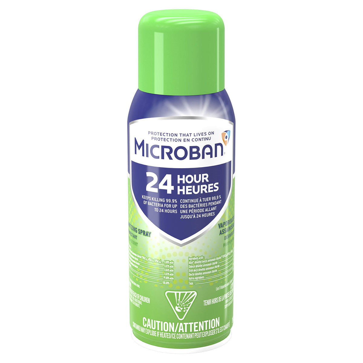 Microban 24 Disinfectant Spray, All Purpose Cleaner, 24 Hour Sanitizing and Antibacterial Spray, Fresh Scent, 354g