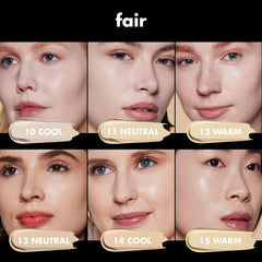 e.l.f. Soft Glam Foundation, Medium Coverage, Long-Lasting & Buildable Foundation For A Smooth, Satin Finish, Vegan & Cruelty-Free, 12 Fair Warm