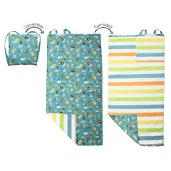 FlapjackKids - Towel Backpack - Green Zoo