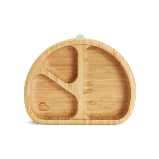 Munchkin Bambou Divided Suction Plate - Eco-Friendly Bamboo Dinnerware for Babies and Toddlers