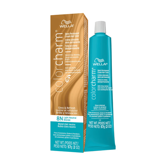 Wella ColorCharm Demi Permanent Hair Color, 8N Light Natural Blonde