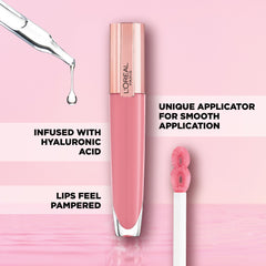 L’Oréal Paris Glow Paradise Balm-in-Gloss, Lip Balm, Non-Sticky Liquid Lip Balm with Pomegranate Extract & Hyaluronic Acid for Sensitive Lips, Dermatologist Tested, Celestial Blossom, 0.23 fl. oz.