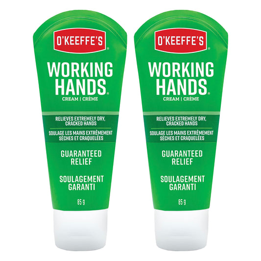 O'Keeffe's Working Hands Hand Cream for Extremely Dry, Cracked Hands, Heals, Relieves and Repairs, Boosts Moisture Levels, 3oz/85g, Pack of 2