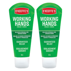 O'Keeffe's Working Hands Hand Cream for Extremely Dry, Cracked Hands, Heals, Relieves and Repairs, Boosts Moisture Levels, 3oz/85g, Pack of 2
