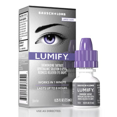 LUMIFY Redness Reliever Eye Drops, for Whiter & Brighter Looking Eyes, 0.25 Fl Oz (7.5 mL)