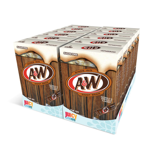 A&W, Root Beer â€“ Powder Drink Mix -6 Count (Pack of 12) Sugar Free & Delicious, Makes 72 flavored water beverages