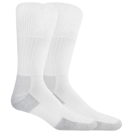 Dr. Scholl's Men's Advanced Relief Blisterguard Socks-2 & 3 Pair Packs-Non-Binding Cushioned Comfort, White - Crew (2 Pairs), 7-12