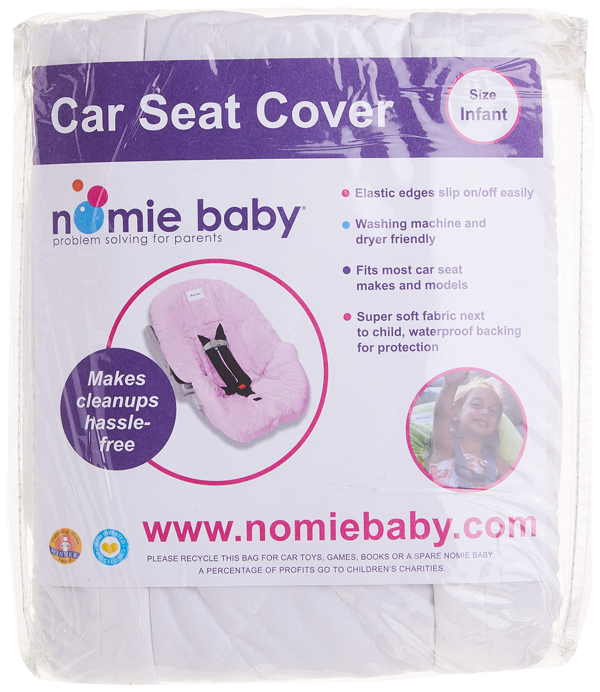 Nomie Baby Infant Car Seat Cover, White