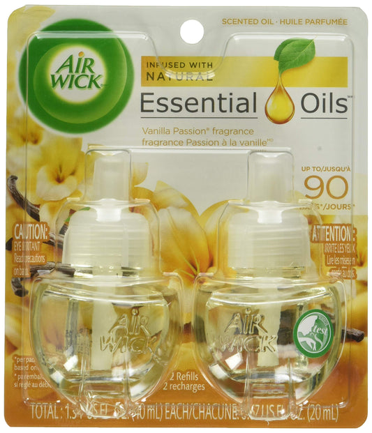Airwick plug in Scented Oil Refill,Vanilla Passion, Infused with natural essential oils,(2x0.67oz)