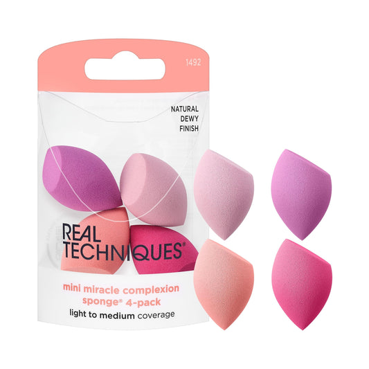 Real Techniques 4 Mini Miracle Complexion Sponges, 1 Count