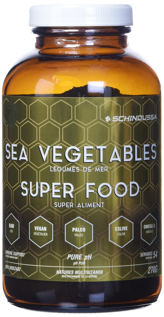 Schinoussa Sea Vegetables Pure Powder – Raw, Vegan, Paleo Multivitamin Supplement, 270g (54 Servings) | Nutrient-Dense Formula to Boost Immune System, Enhance Overall Health, and Provide Essential Vitamins and Minerals