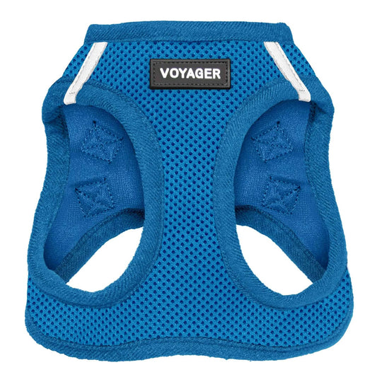 Voyager Step-in Air Dog Harness - All Weather Mesh, Reflective, No Pull Harness for Small, Medium Dogs, Cats - Secure with Hook & Loop Fastener, Buckle, Double D-Rings - Royal Blue, XXXS