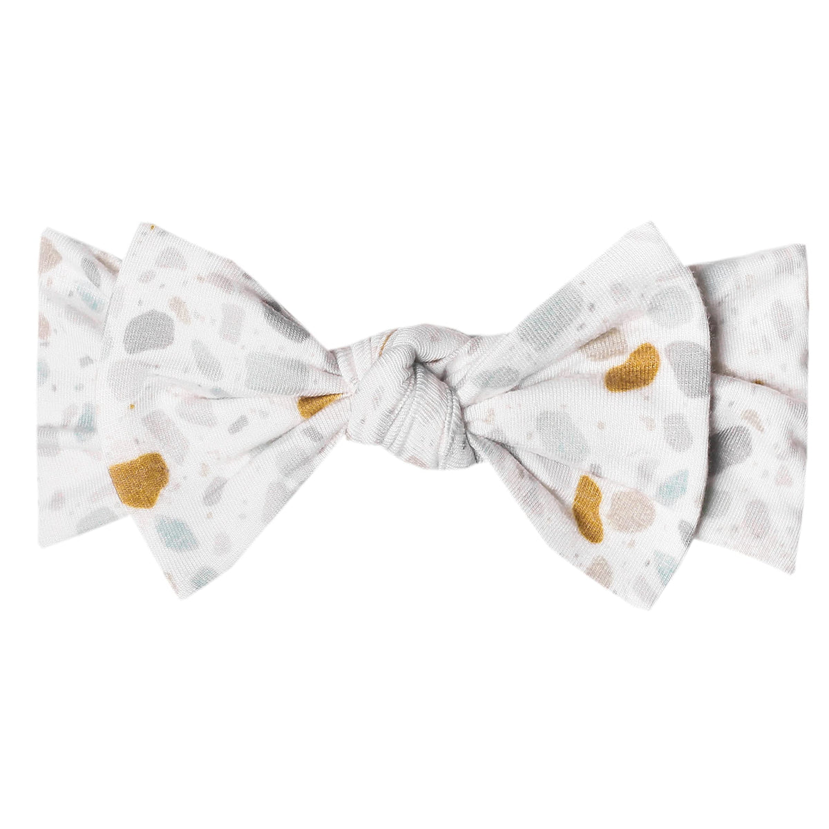 Copper Pearl, Baby Stretchy Soft Knit Headband Bow Arlo