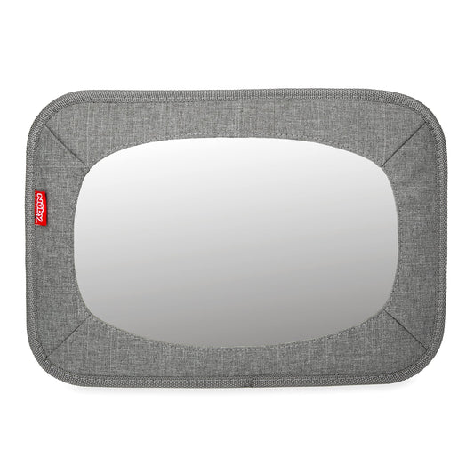 Nuby Shatterproof Rear Facing Backseat Baby Mirror, Grey