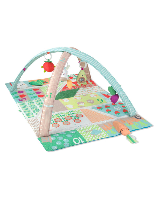 Skip Hop Tummy Time Mat, 3-in-1 Activity Baby Play Gym, Age 0-2y, Farmstand Grow & Play, Green