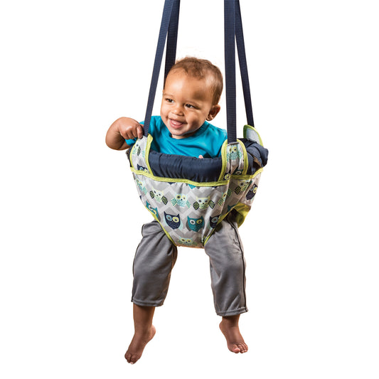 Exersaucer Door Jumper Owl, Blue/Yellow/Grey
