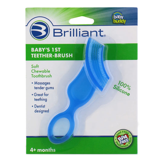 Baby Buddy Baby's First Toothbrush, Blue
