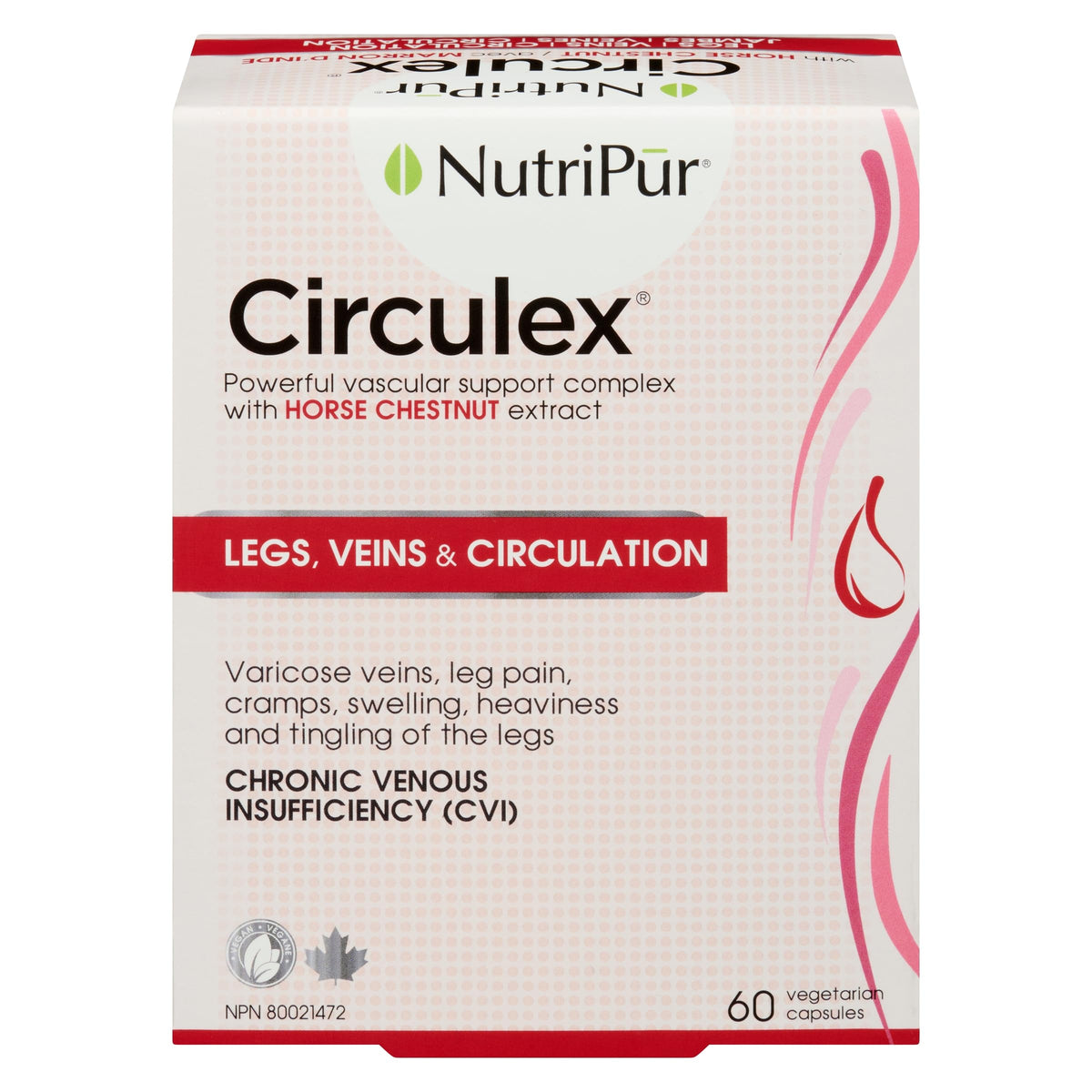 Nutripur Circulex, Venous Insufficiency, 60 vegetarian capsules