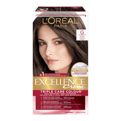 L’Oréal Paris Permanent Hair Colour, Radiant At-Home with 100% Grey Coverage, Pro-Keratin, 8 Weeks of Colour, Excellence Crème, Dark Brown