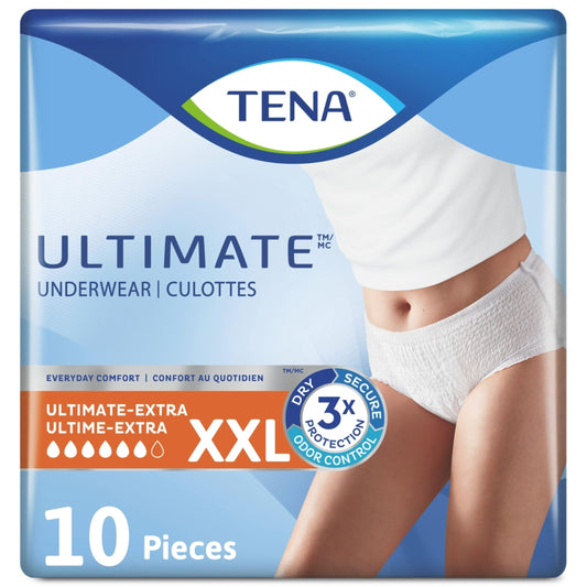 Tena Incontinence Underwear, Ultimate, 2X,Large 10 Count