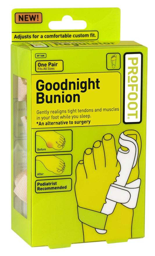 Profoot Goodnight Bunion, Fits All Sizes, 1 Pair Packages (Pack of 2)