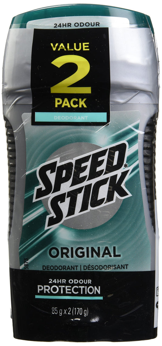 Speed Stick Antiperspirant Deodorant for Men, Original Scent, 85g (2 Pack) – 24-Hour Odor Protection, Fresh Masculine Fragrance, Smooth Application Men's Deodorant, Long-Lasting Confidence