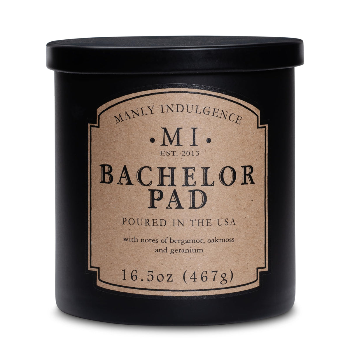 Manly Indulgence Bachelor Pad Scented Candles for Men, 16.5 oz Single Wick, Fathers Day Candle, 60H Burn, Candles for Home Scented – Made in The USA
