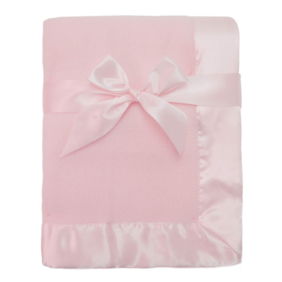 TL Care Fleece Blanket with Silk-Like Satin Trim, Soft, Warm & Cozy, Pink, 30" x 40" for Boys and Girls, Perfect for Baby Carrier, Stroller, Travel and Gifting