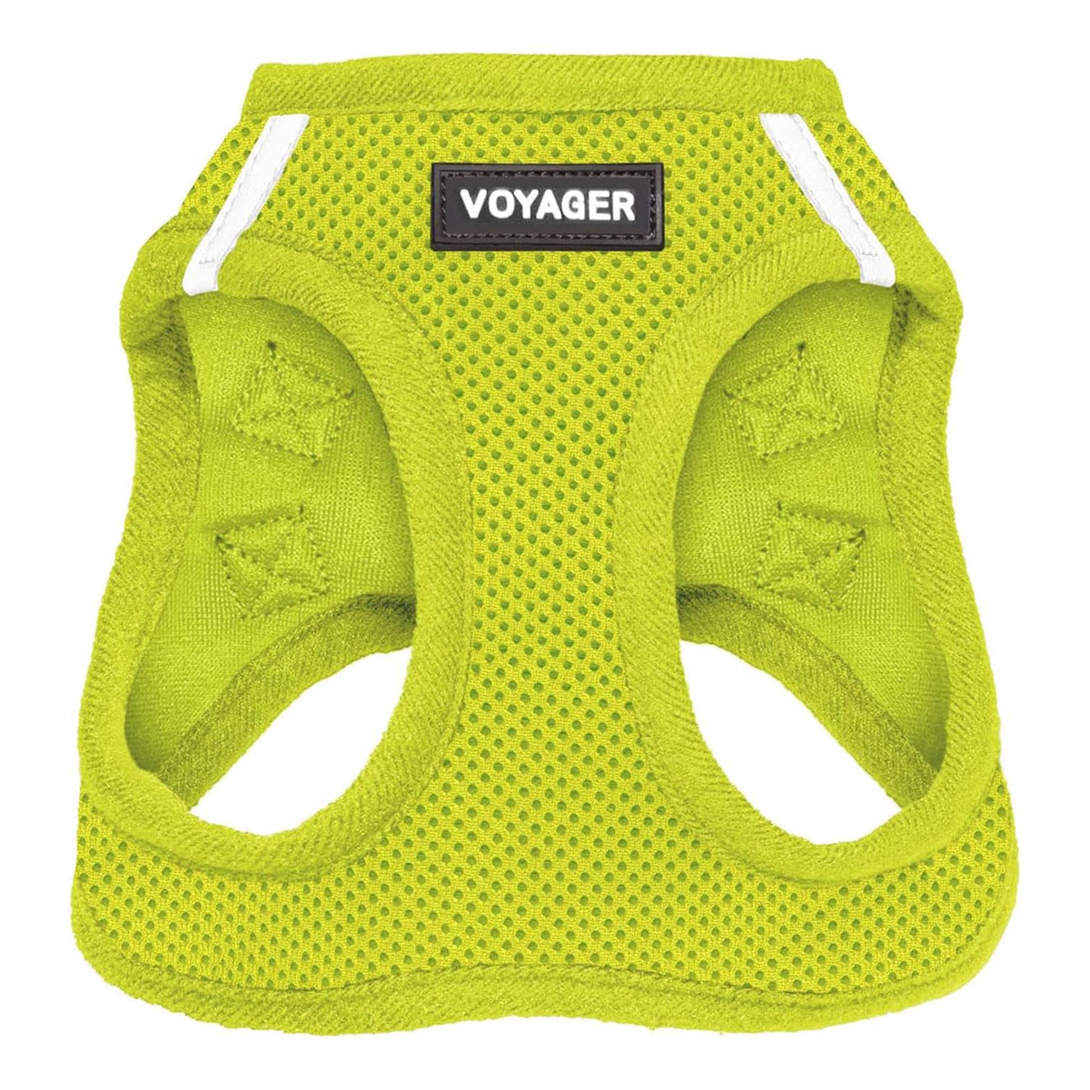 Best Pet Supplies - All Weather Mesh, Reflective, No Pull Harness for Small, Medium Dogs, Cats - Secure with Hook & Loop Fastener, Buckle, Double D-Rings - Lime Green, XS