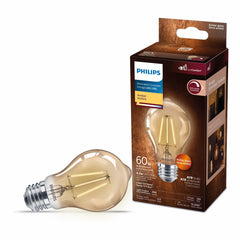 Philips LED 60W A19 Filament Amber (2000K)
