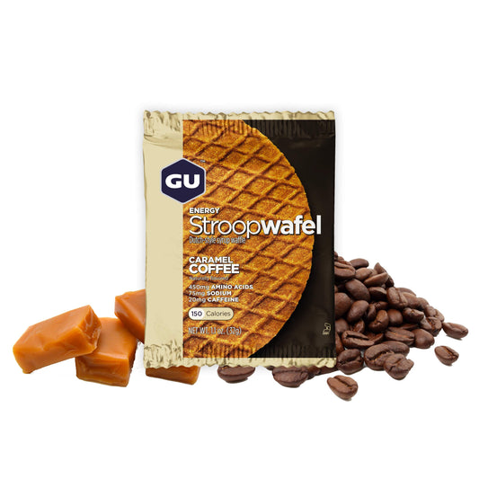 GU Energy Labs Stroopwafel Sports Nutrition Waffle, Caramel Coffee, 16-Count