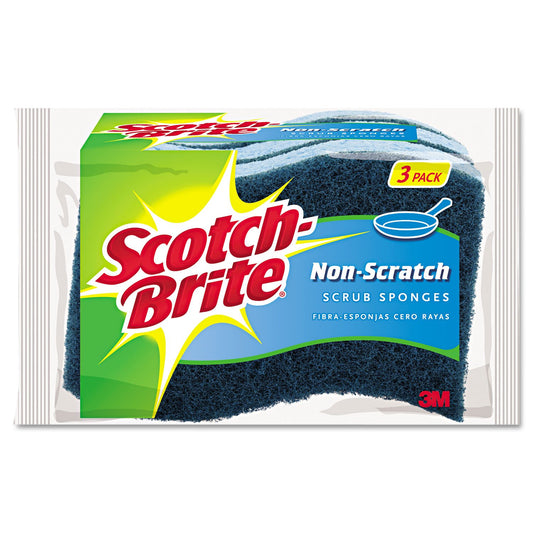 Scotch-Brite Scrub Sponge, 3 Pack, Multipurpose Sponges for Dishes ,Garage, Outdoor, Kitchen