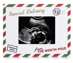 Pearhead Special Delivery Christmas Sonogram Frame, for Expecting Mom, Holiday Pregnancy Announcement, Gender-Neutral Baby Holiday Décor, Ulrasound Keepsake Frame