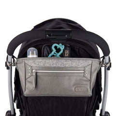 Itzy Ritzy Adjustable Stroller Caddy/Organizer - Stroller Organizer Bag Featuring Front Zippered Pocket, 2 Built-In Interior Pockets & Adjustable Straps to Fit Nearly Any Stroller (Grayson)