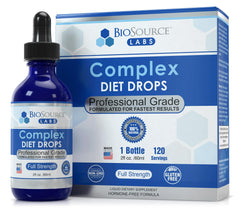 BioSource Labs Complex Diet Drops – Best Natural Drops for Men and Women (1 Bottle, 2 fl oz) - 30 Day Supply
