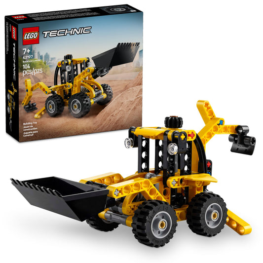 LEGO Technic Backhoe Loader Construction Toy - Building Toy Set for Boys and Girls, Ages 7+ - Educational Gift Idea for Kids Birthday with Usable Back Digger, Scoop, & Outriggers - 42197