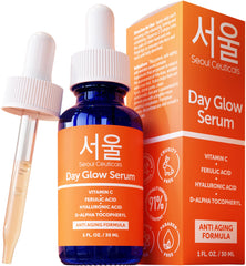 SeoulCeuticals Korean Skin Care 20% Vitamin C Hyaluronic Acid Serum + CE Ferulic Acid - Potent Anti Aging Vit C, Anti Wrinkle K Beauty Skincare 1oz