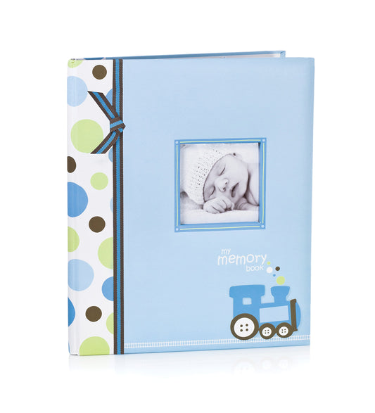 Lil Peach Train Baby Five Year Memory Book Photo Journal, Cherish Every Precious Moment Of Your Babys First Years, Blue