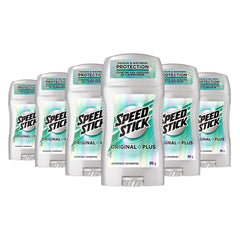 Speed Stick Antiperspirant Deodorant for Men, Original Plus Scent, 85g (6 Pack) – 24-Hour Odor Protection, Fresh Masculine Fragrance, Smooth Application Men's Deodorant, Long-Lasting Confidence