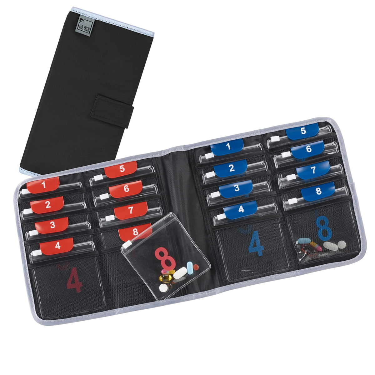 Lewis N. Clark 800-Black-One Size Am/Pm Pill Organizer, 1 Count (Pack of 1)