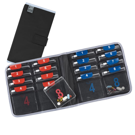 Lewis N. Clark 800-Black-One Size Am/Pm Pill Organizer, 1 Count (Pack of 1)