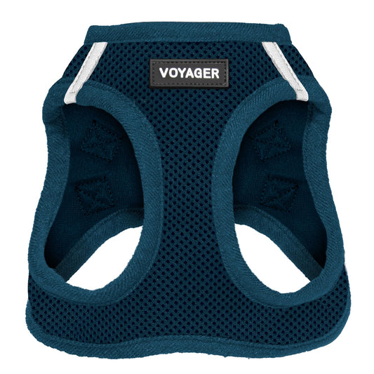 Best Pet Supplies Voyager Step-in Air Dog Harness - All Weather Mesh, Reflective, No Pull Harness for Small, Medium Dogs, Cats - Secure with Hook & Loop Fastener, Buckle, Double D-Rings - Blue, XXS