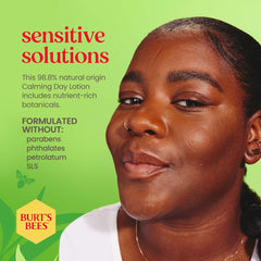 Burt's Bees Sensitive Hydrating Gentle Daily Face Cream Moisturizer Face Lotion for Sensitive Skin with Aloe and Rice Milk, 98.9% Natural Origin, Developed with Dermatologists, 51g